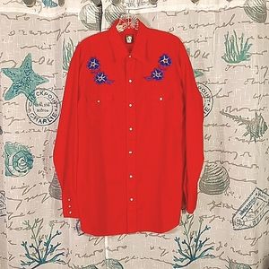 Men's vintage western pearl snap shirt by Karman...size 16 1/2